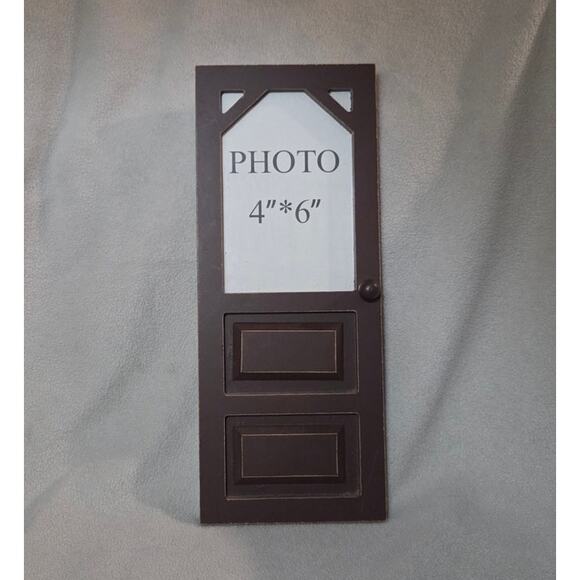 Lot 4 Wood Screen Door Photo Frames Primitive Decor Country Red Blue - Picture 6 of 8